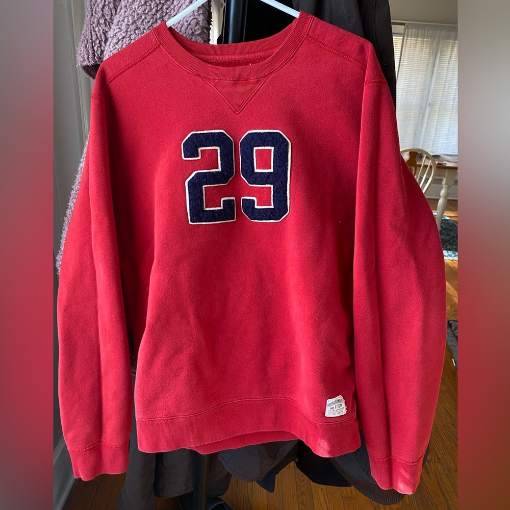 Y2K Abercrombie & Fitch Mens XL Red Sweatshirt 29